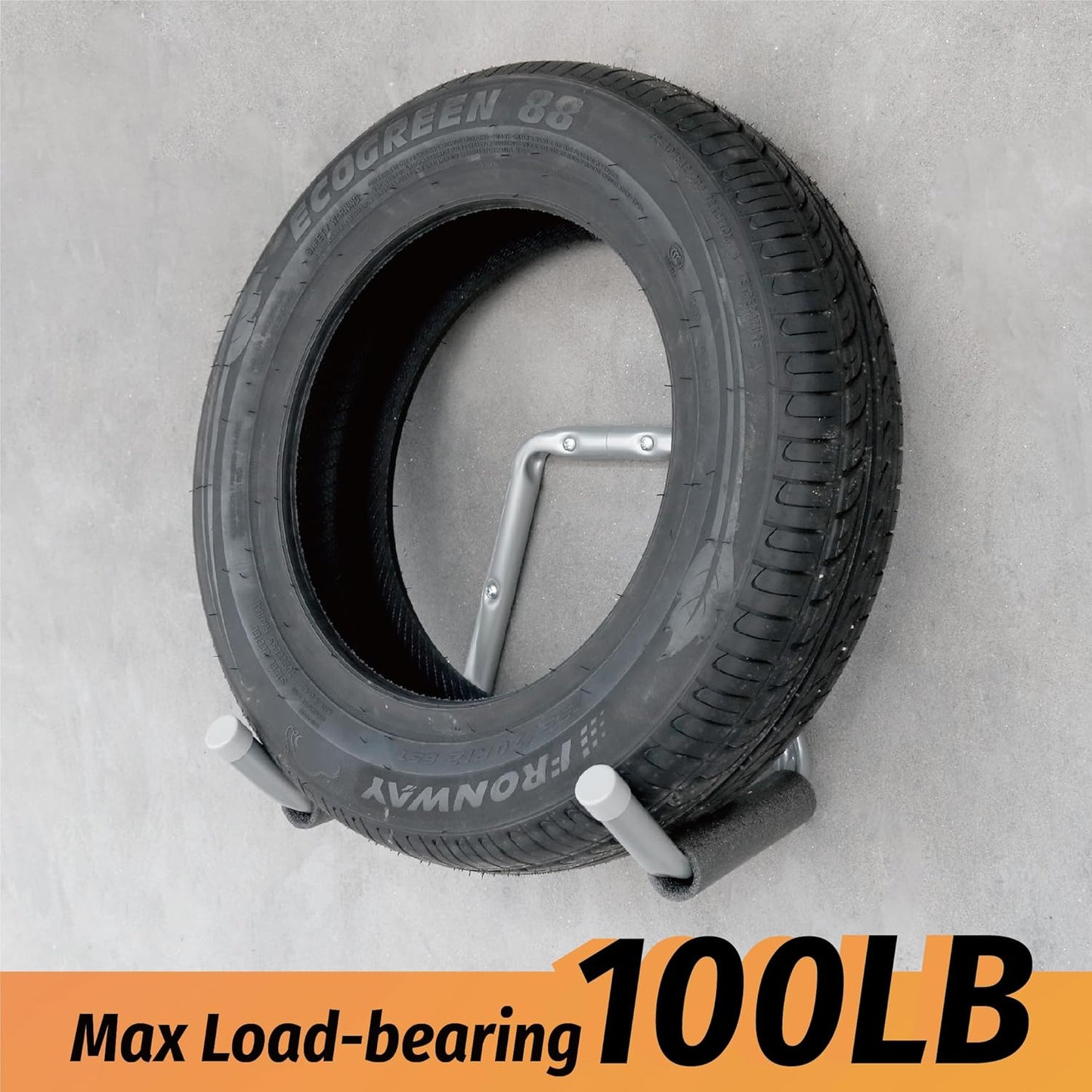 HUHOLE Garage Jumbo Utility Hanger, U Shape Tool Bracket for Garage Wall - 100lbs Load-Bearing, Protective Foam & Cap, Rust-Resistant, Scratch-Proof for Homeowners, DIY Enthusiasts, Contractors