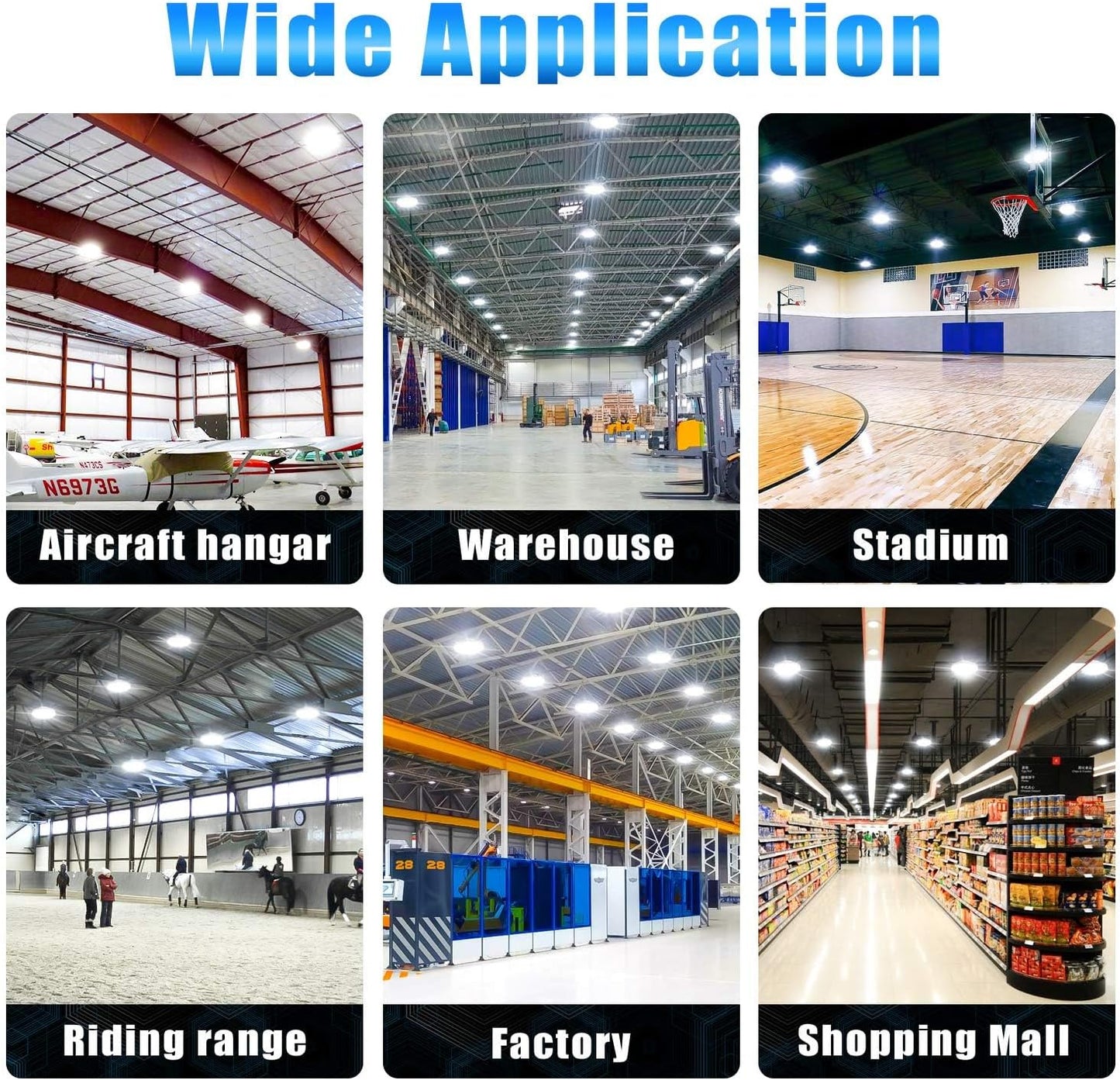 3 Pack 300W LED High Bay Light, UL&DLC Listed 41000LM Dimmable UFO High Bay LED Lights for Warehouse, 5000K Daylight IP65 Waterproof Commercial Bay Lighting πππππ-ππππ