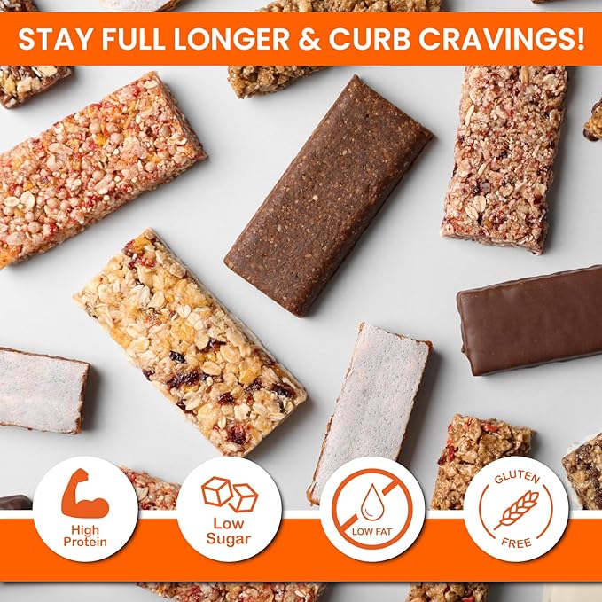 ProtiWise – Salted Toffee High Protein 15g Bar | 7/Box | Low Calorie, Weight Loss, Diet, Keto Friendly, Hunger Control, Meal Replacement | Gluten Free, Low Fat, Low Sugar