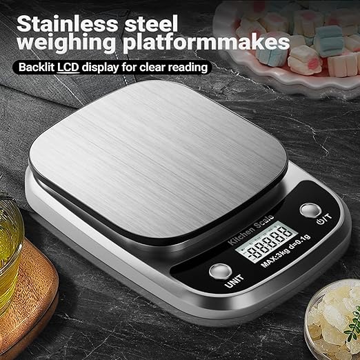 Food Kitchen Scale Digital Weight Grams and Oz,Professional Small Digital Kitchen Food Scales 3kg/0.1g for Weight Loss