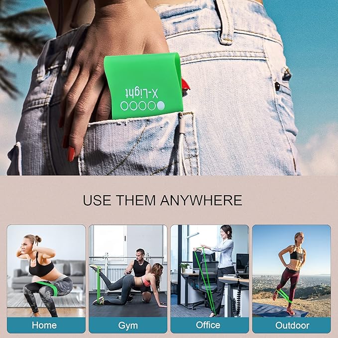 Resistance Bands Set, Himaly Exercise Bands Strength Training Fitness Bands Workout Elastic Bands with Legs Ankle Straps, Door Anchor, Handles & Carry Bag for Home Outdoor Workouts