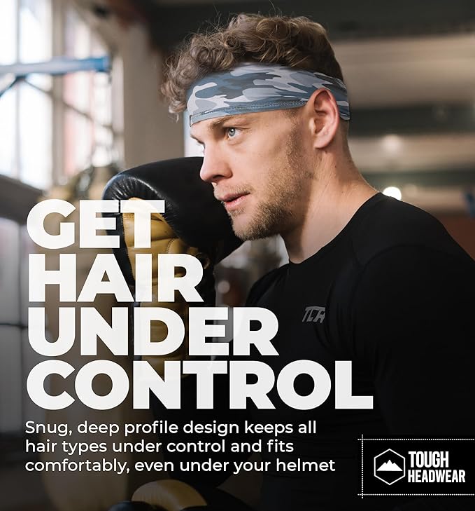 Mens Sweat Bands - Sport Headbands for Men - Workout Headbands for Women - Running Headband -Tennis Athletic Sweatband