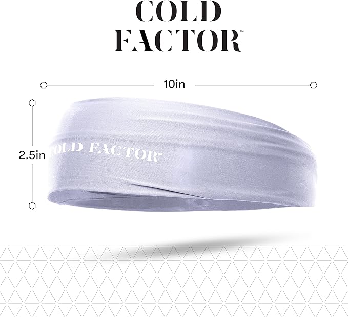 COLD FACTOR Instant Cooling Headband 3 Pack | Advanced Evaporative Comfort for Sports & Outdoor | UPF 50+ Protection | Long-Lasting Coolness | Ideal for Fitness, Hiking, Yoga, & Running