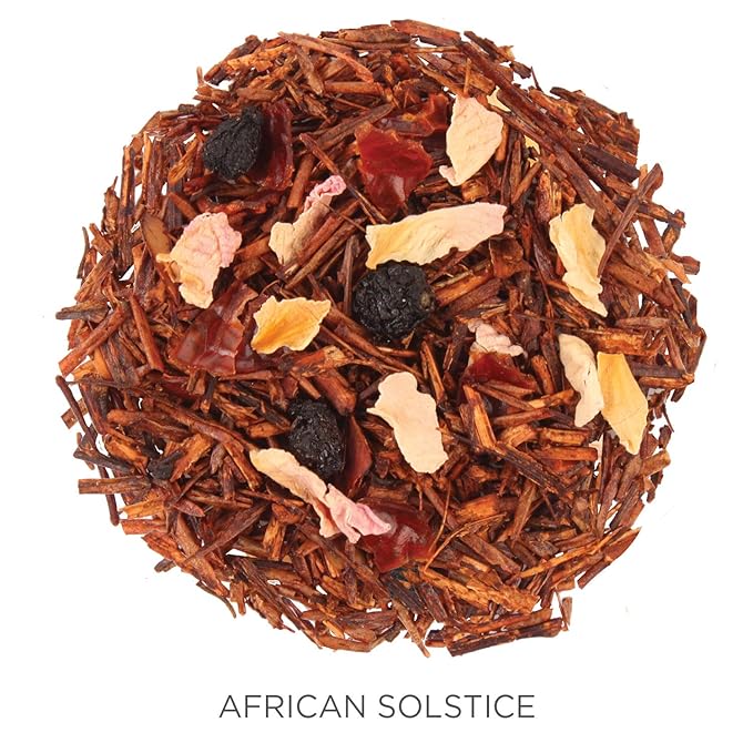 Tea Forte African Solstice Premium Organic Loose Leaf Caffeine-Free Herbal Tea Blend Canister, Makes 35-50 Cups, Tea Gifts for Mother's Day