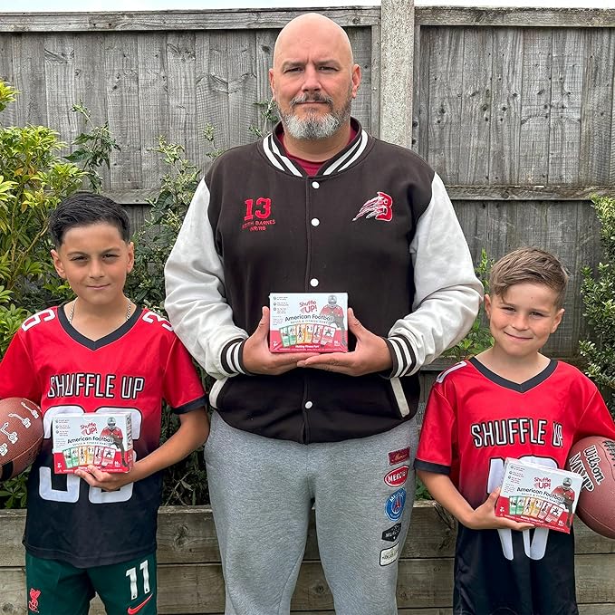 Shuffle Up American Football Card Game โ Kids Outdoor Garden Games with 70+ Fun & Active Fitness Workout Cards, American Football Gifts for Boys & Girls, Fun Family Games