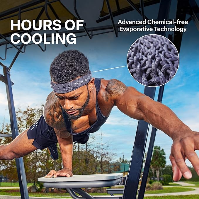 COLD FACTOR Instant Cooling Headband 3 Pack | Advanced Evaporative Comfort for Sports & Outdoor | UPF 50+ Protection | Long-Lasting Coolness | Ideal for Fitness, Hiking, Yoga, & Running