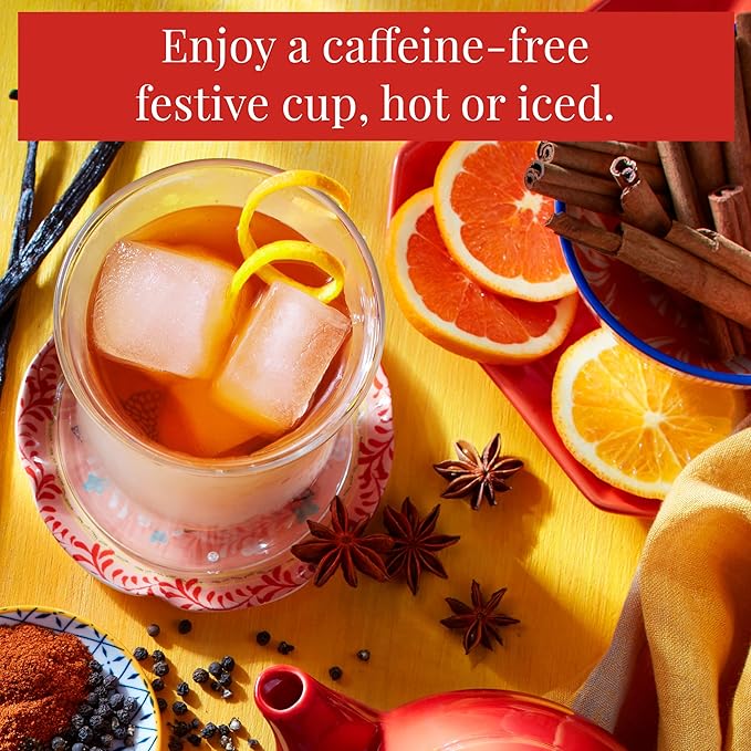 The Republic of Tea - Mulled Apple Spice Herbal Tea Tin, 36 Tea Bags, Naturally Caffeine Free