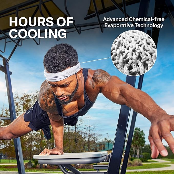 COLD FACTOR Instant Cooling Headband 3 Pack | Advanced Evaporative Comfort for Sports & Outdoor | UPF 50+ Protection | Long-Lasting Coolness | Ideal for Fitness, Hiking, Yoga, & Running