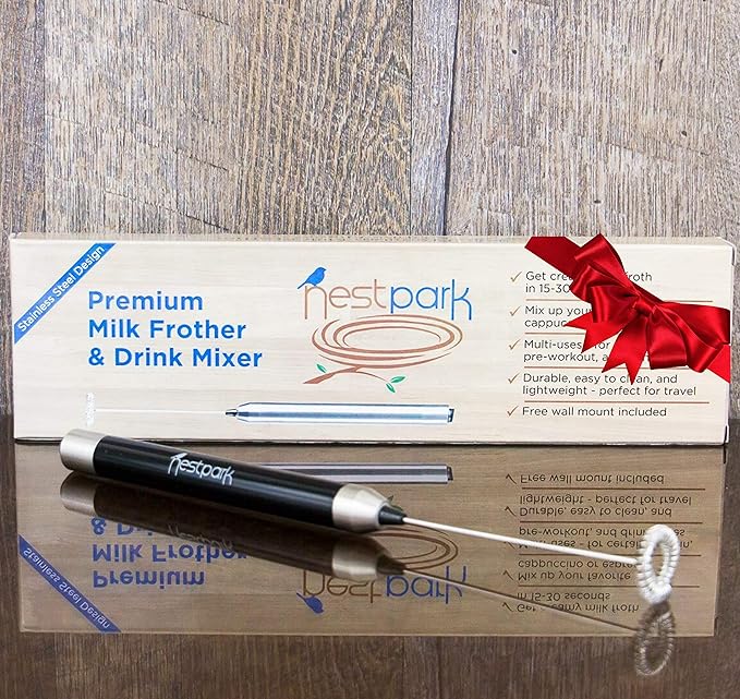 Portable Drink Mixer Small Handheld Electric Stick Blender - Cordless and Battery Operated Bulletproof Keto Coffee Blender