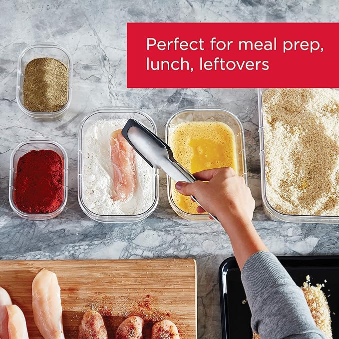 Rubbermaid Brilliance BPA Free 44-Piece Food Storage Containers Set Airtight Leak-Proof with Lids for Meal Prep Lunch and Leftovers