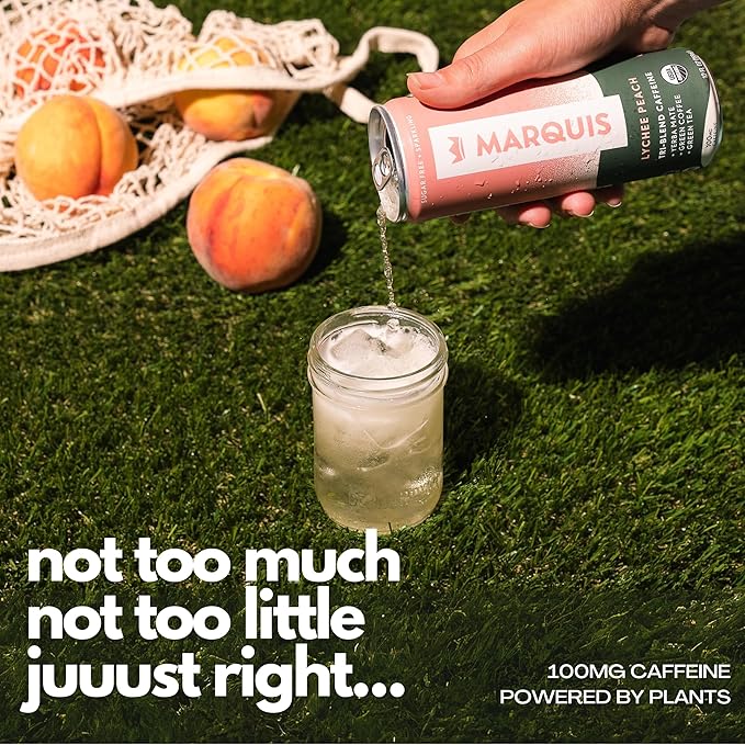 Marquis - Natural Energy Drink - Super Berry - Sugar Free - 0 Calories - 100mg of Organic Plant Based Caffeine - Yerba Mate - Green Tea - Vitamin C & B Vitamins - Vegan - 12 oz Cans - 12 Pack