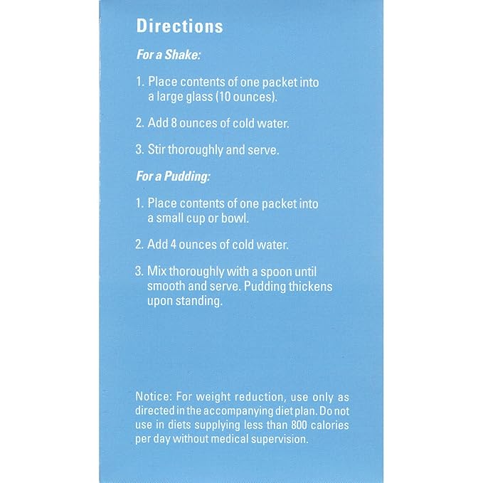 Weight Loss Systems Pudding and Shake Aspartame Free - Chocolate Mint (7/Box) - High Protein - Low Calorie - Low Fat - Low Carb