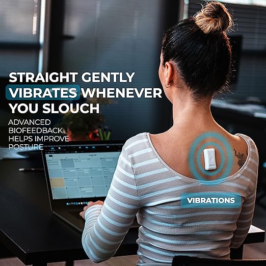 Posture Corrector Trainer for Women & Men - Updated Intelligent Posture Trainer - Upper Back Brace Smart Straightener Office Work Support - Shoulder & Back Posture Corrector Device