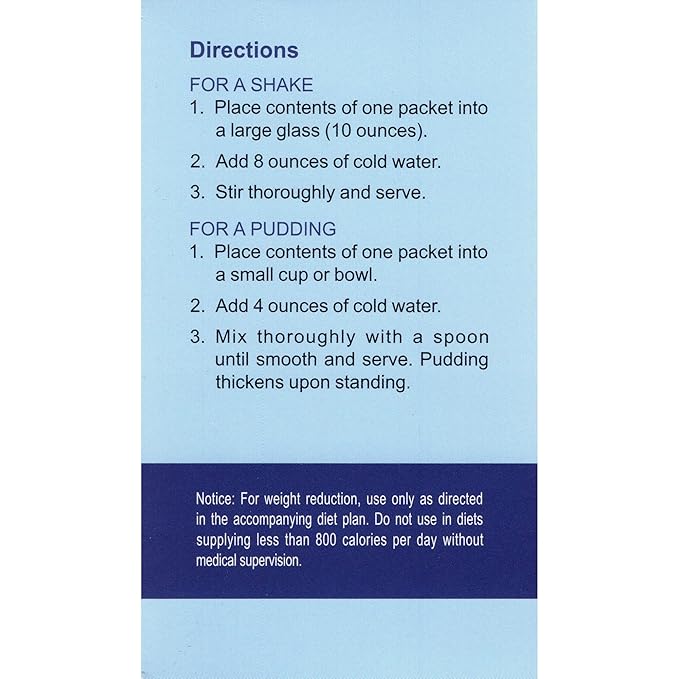 Weight Loss Systems Pudding and Shake Aspartame Free - Vanilla (7/Box) - High Protein - Low Calorie - Low Fat - Low Carb