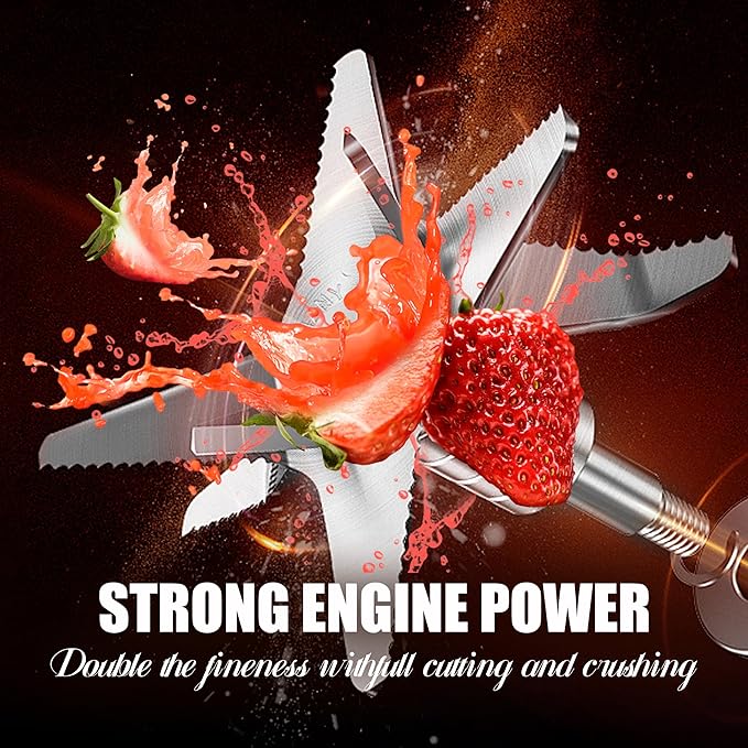 Wamife Portable Blender 16oz personal blender-Portable Blender for Shakes and Smoothies,USB-C Rechargeable,Durable Stainless Steel Blades for Powerful Blending Performance,for office gym - WISDOM