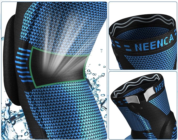 NEENCA Knee Brace for Women & Men, Medical Knee Support with Patella Pad & Side Stabilizers, Knee Compression Sleeve for Knee Pain, Meniscus Tear, ACL, Joint Pain, Runner, Workout - FSA/HSA Eligible