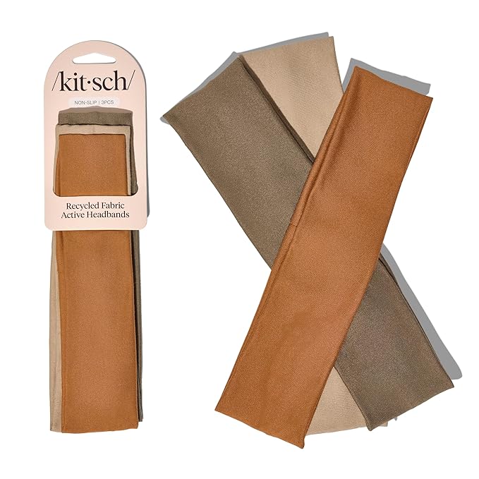 Kitsch Wide Headbands for Women - Fashion Sports Headband for Workout, Yoga, Gym, Running, Exercise | Stretchy Head Bands for Women’s Hair | Hair Accessories for Women - Sedona, 3pcs