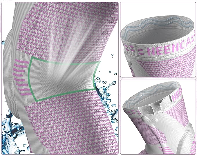 NEENCA Knee Brace for Women & Men, Medical Knee Support with Patella Pad & Side Stabilizers, Knee Compression Sleeve for Knee Pain, Meniscus Tear, ACL, Joint Pain, Runner, Workout