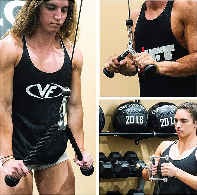 Valor Fitness BD-62 Wall Mounted Cable Machine with Adjustable Dual Pulley System Functional Home Gym Workout Equipment