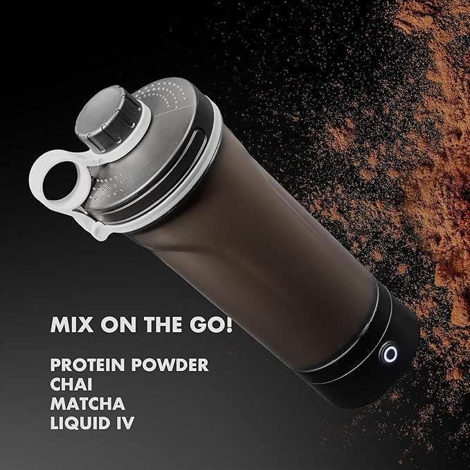 Electric Shaker Bottle, Portable Blender Protein Shaker, USB Rechargeable MixMate Blender For Protein Shakes Pre Workout Greens Coffee Pancake Mix Cocktail Cocktails (Moonlight Blue)