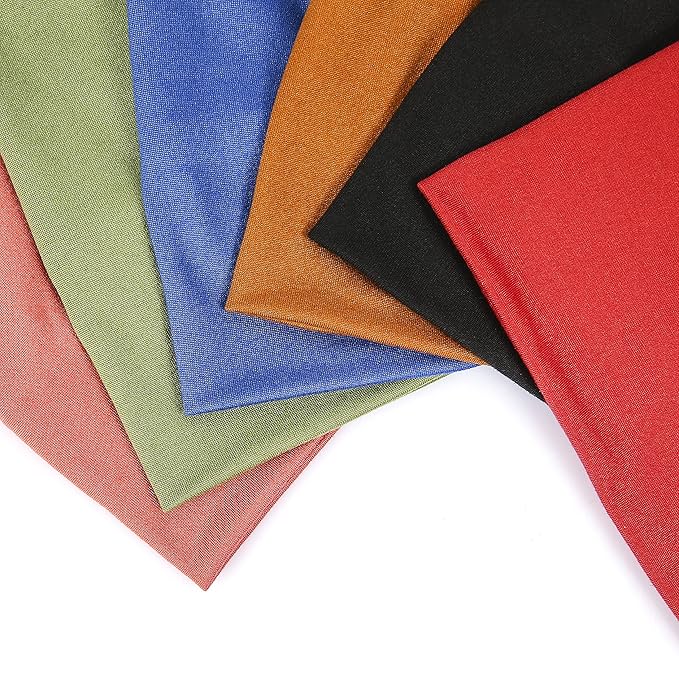 GILI 6 Pack Wide Headbands for Women Non Slip Soft Elastic Hair Bands Yoga Running Sports Workout Gym Head Wraps, Knotted Cotton Cloth African Turbans Bandana (with 6 Pcs Hair Ties)