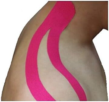 Kinesiology Tape Pro, Athletic Waterproof Muscle Support Adhesive Kinesio Sport Tape for Athletes 2 inches x 16.4 feet, 2 Rolls, Red