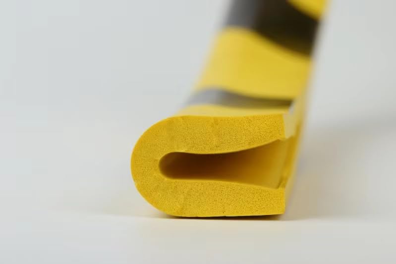 Heavy-Duty Wall & Corner Guards – 5M Self-Adhesive NBR Rubber Protection with Yellow/Black Stripes for Parking Columns & Garage Safety
