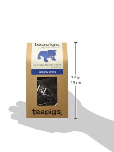 Teapigs Earl Grey Strong Tea Bags Made with Whole Leaves, bold flavor, natural ingredients (1 Pack of 50 Teabags)