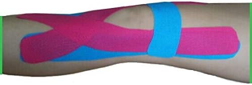 Kinesiology Tape Pro, Athletic Waterproof Muscle Support Adhesive Kinesio Sport Tape for Athletes 2 inches x 16.4 feet, 2 Rolls, Red