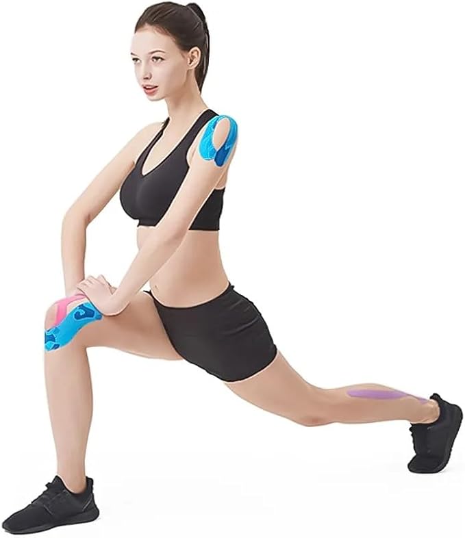 Punch Hole Cotton Waterproof Therapeutic Kinesiology Tape for Support & Recovery, Sports, Pain Relief, Beige