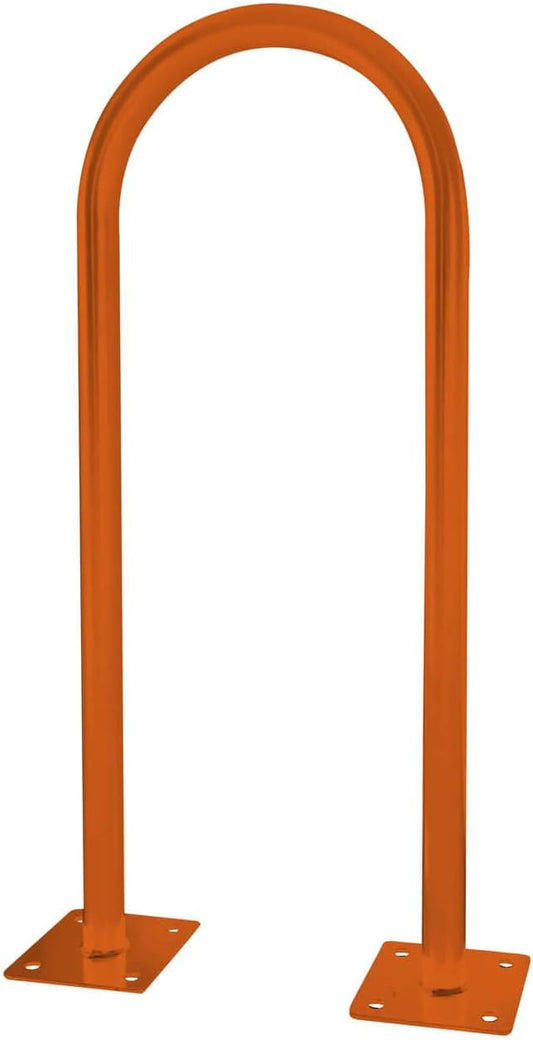 Sandbaggy U Shaped Bike Rack - Outdoor, Commercial - Galvanized Steel - Surface/Ground Mounted (5, Orange)