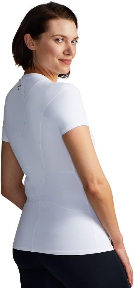 Tommie Copper Shoulder Support Shirt for Women, Posture Corrector Compression Shirt with UPF 50 Sun Protection