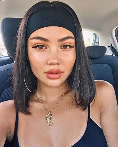 RITOPER Wide Headbands for Women Non Slip, Workout Yoga Running Womens Headband Boho Hair Bands for Women's Hair, Thick Sweat Head Bands Solid Head Wraps Bandana