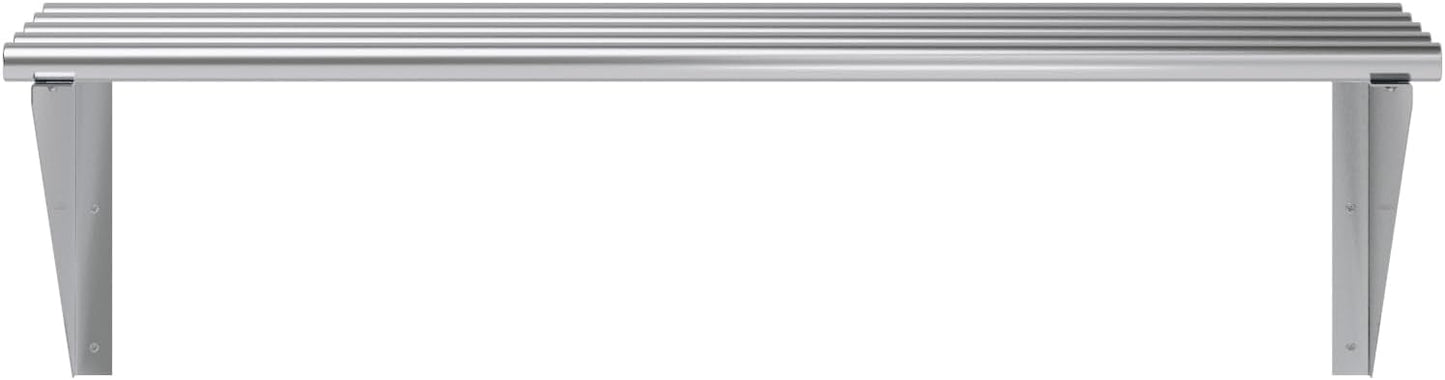 AmGood 14 in. x 36 in. NSF Stainless Steel Tubular Wall Shelf | Heavy-Duty Metal Shelving for Appliances & Equipment | Ideal for Kitchen, Restaurant, Garage, Laundry, Utility Room