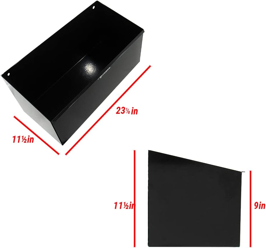 Pit Posse 430BK Double Utility Fuel Jug Rack Holder Shelf 23" Fits 2 Five Gallon Jugs - Made in USA - Enclosed Race Trailer Garage Shop Aluminum Storage Organizer - Includes Mounting Hardware (Black)