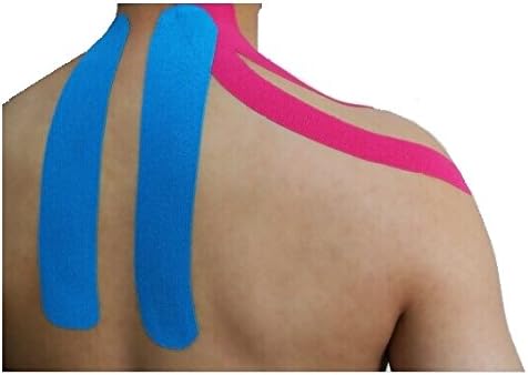 Kinesiology Tape Pro, Athletic Waterproof Muscle Support Adhesive Kinesio Sport Tape for Athletes 2 inches x 16.4 feet, 4 Rolls, Light Blue