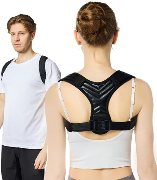 YUNYILAN Posture Corrector for Women and Men - Adjustable Shoulder Back Brace - Upper Back Pain Relief, Improve Posture Correct Hunchback Slouching Kyphosis Invisible Under Clothes