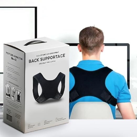 Posture Corrector for Men and Women, adjustable, comfortable, breathable corrector with Elastic Support Upper Back Brace, Shoulder, Lumbar Support Belt-Corset, Fits Discreetly Under Clothing. Size - M