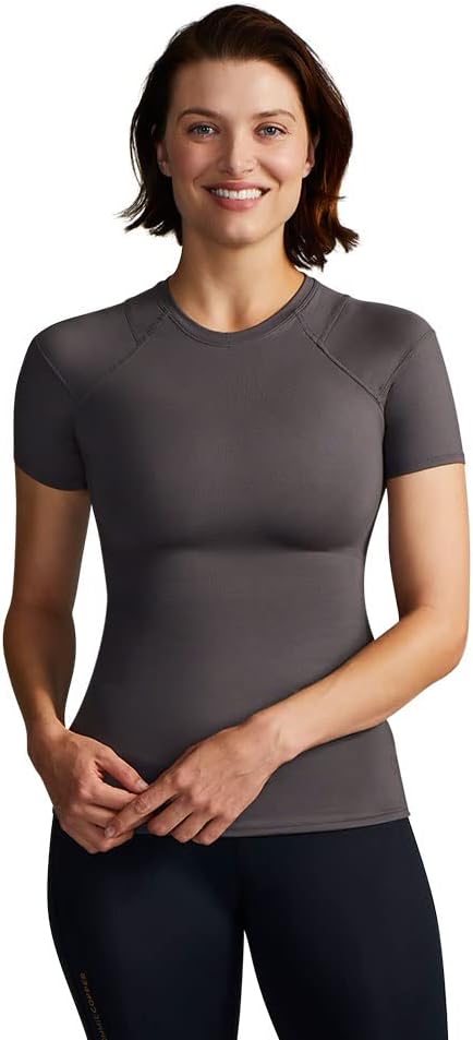Tommie Copper Shoulder Support Shirt for Women, Posture Corrector Compression Shirt with UPF 50 Sun Protection