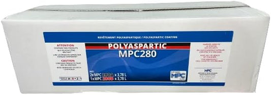 MPC-280 Polyaspartic Floor Coating Kit – 3 Gallon Clear High Gloss Polyurea Garage Floor Coating – Fast-Cure, 2:1 Mix Polyaspartic Top Coat for Concrete, Industrial & Commercial Surfaces