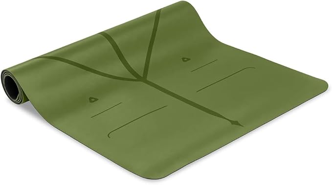 Liforme Original Yoga Mat – Free Yoga Bag Included - Patented Alignment System, Warrior-like Grip, Non-slip, Eco-friendly, sweat-resistant, long, wide, 4.2mm thick mat for comfort