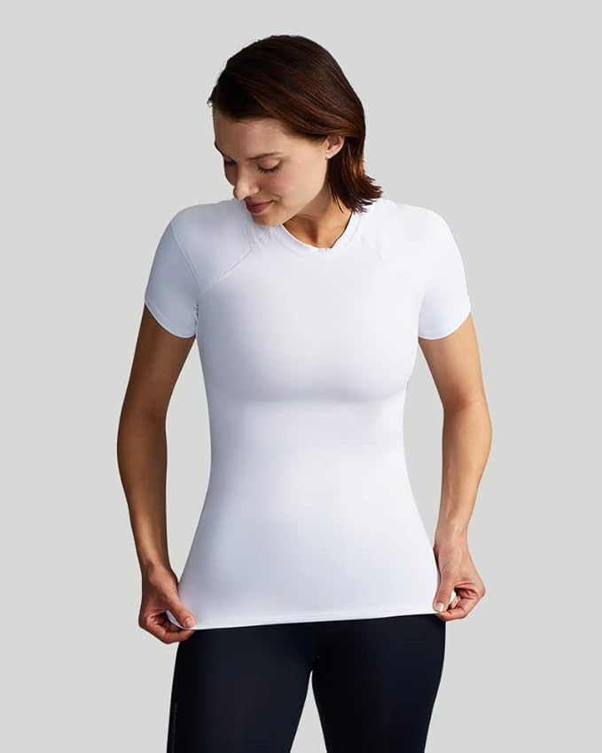 Tommie Copper Shoulder Support Shirt for Women, Posture Corrector Compression Shirt with UPF 50 Sun Protection