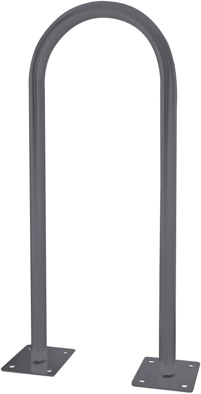 Sandbaggy U Shaped Bike Rack - Outdoor, Commercial - Galvanized Steel - Surface/Ground Mounted (5, Gray)