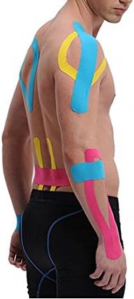 Kinesiology Tape Pro, Athletic Waterproof Muscle Support Adhesive Kinesio Sport Tape for Athletes 2 inches x 16.4 feet, 4 Rolls, Light Blue