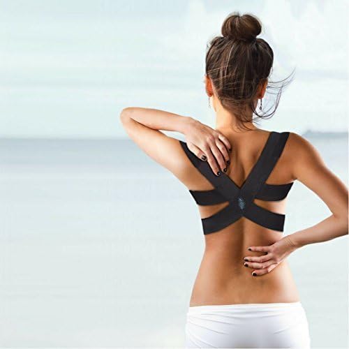 Posture Corrector - Fully Adjustable Breathable Clavicle Chest Back Support Brace for Improves Posture & Provide Lumbar Support Back Pain Relief - Perfect for Men & Women - Small