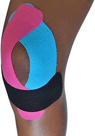 Kinesiology Tape Pro, Athletic Waterproof Muscle Support Adhesive Kinesio Sport Tape for Athletes 2 inches x 16.4 feet, 4 Rolls, Light Blue