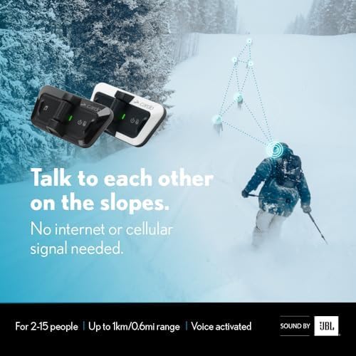 Cardo Packtalk Outdoor Helmet Communication System for Skiing, Snowboarding, Mountain Biking, Cycling and Other Outdoor Activities