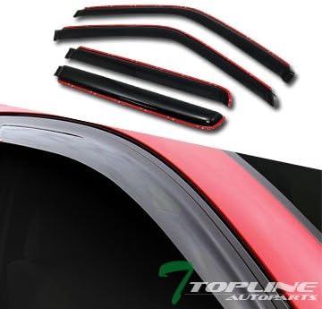 in-Channel Window Visors Vent Shade Rain Guards - Compatible with 1992-2000 Chevy C/K 2500 3500, 1992-1998 Silverado, 1992-1999 Suburban, 1995-1999 Tahoe, 1999-2000 Cadillac Escalade