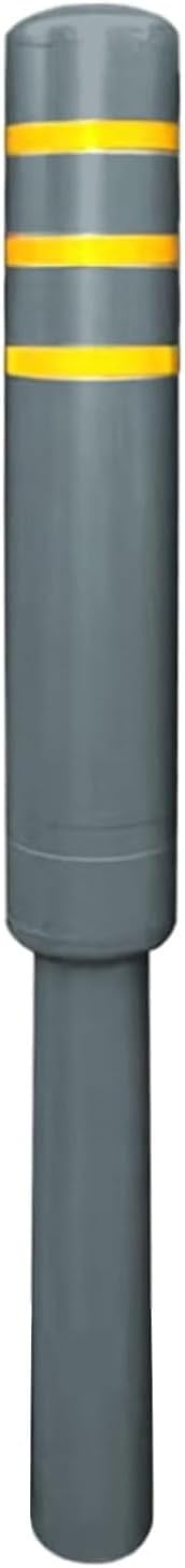 Metal Safety Bollard, Car Parking Protection Posts, Personal Garage Driveway Barrier, Crash Column Safety Warning Column, for Traffic Control(Gray (1PCS))