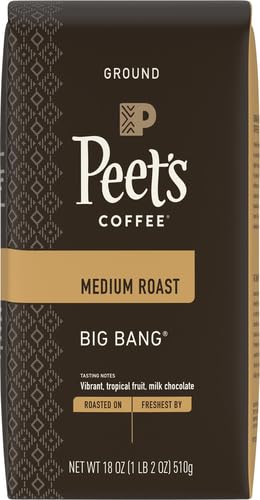 Peet's Coffee, Medium Roast Ground Coffee - Big Bang 36 Ounces (2 Bags of 18 Ounces)